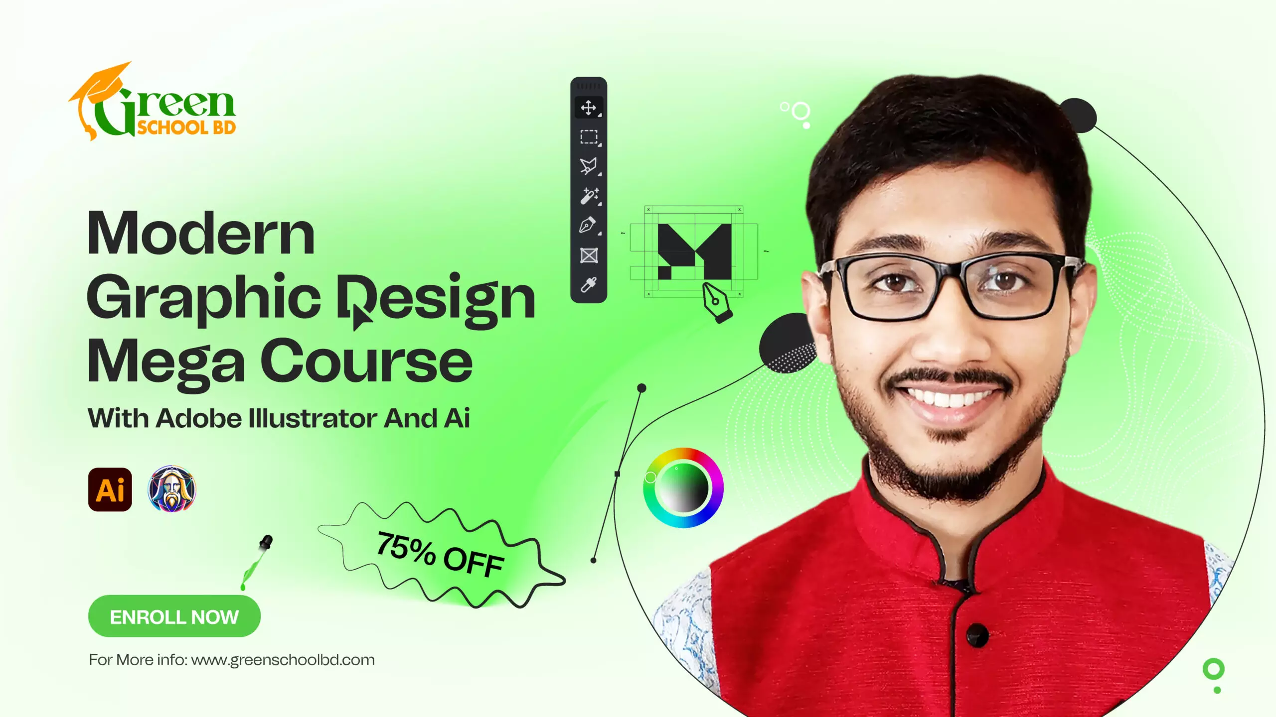 Modern Graphic Design Mega Course With Adobe Illustrator And AI